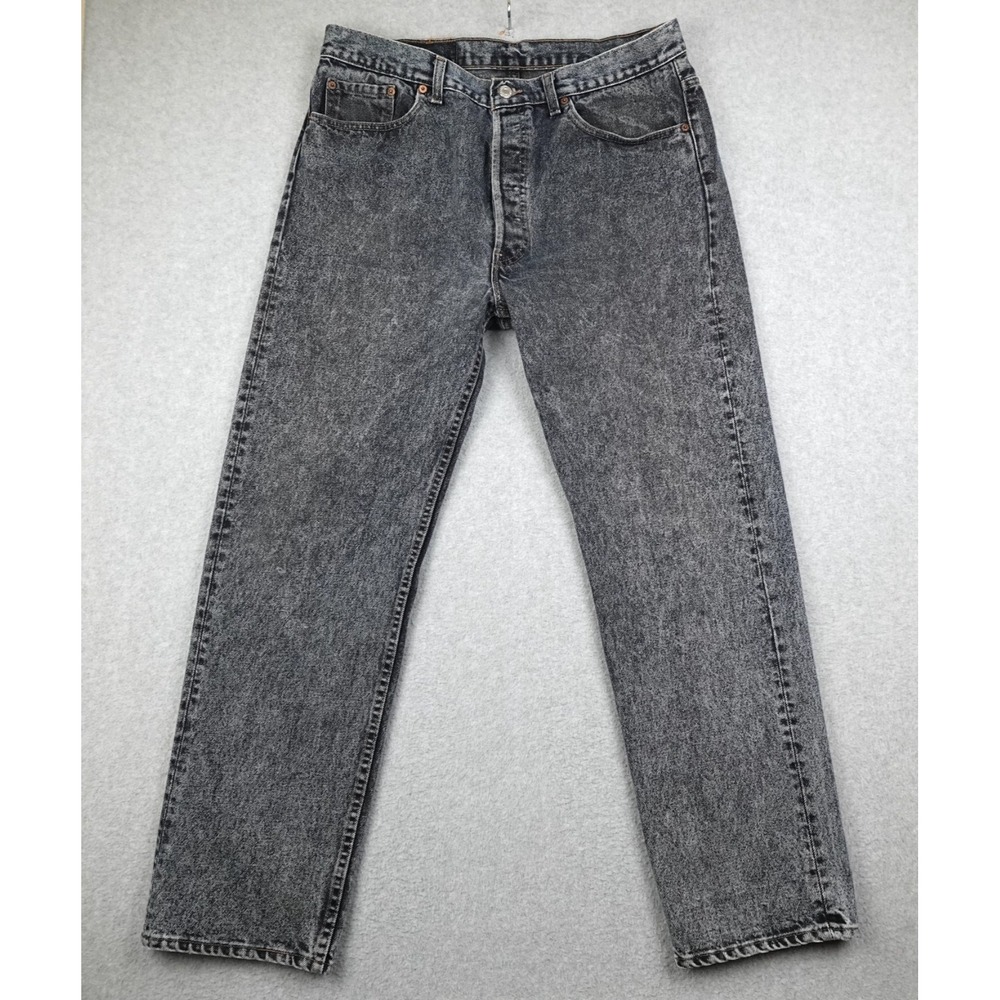 Levis 501 Jeans Mens 36x30.5 Actual USA Blue Medium Wash Button Fly Vintage 90s